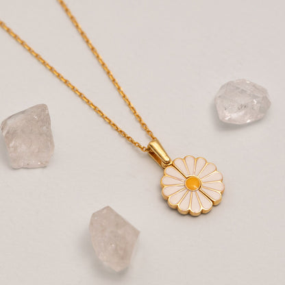 Collier de tournesol personnalisé de la petite-fille