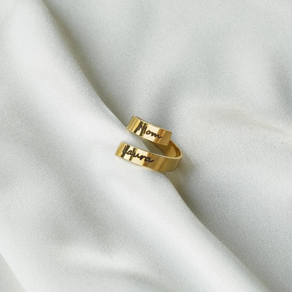 Bague Noms entrelacés Amour infini