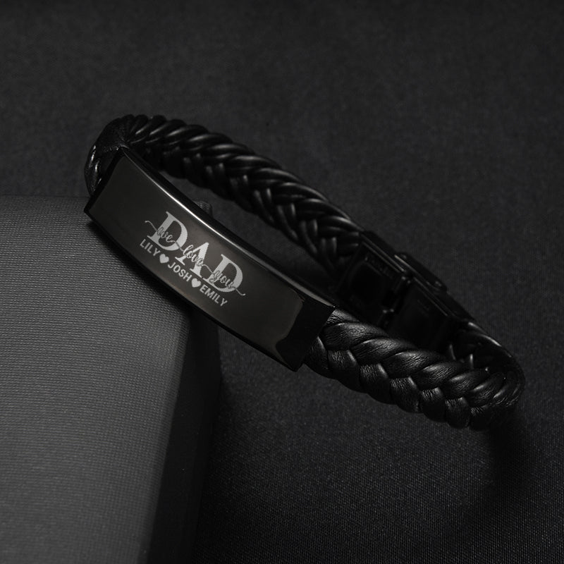 Ensemble de bracelets personnalisés "Dad We Love You" Family Bond