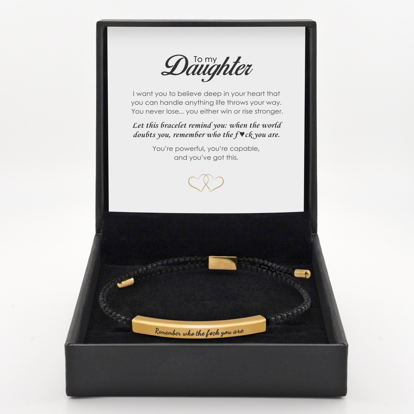 "Remember Who The F*ck You Are" - Bracelet d'autonomisation pour les filles