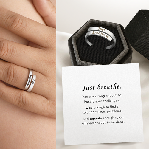 "Just Breathe" - Anneau de soutien de la fille