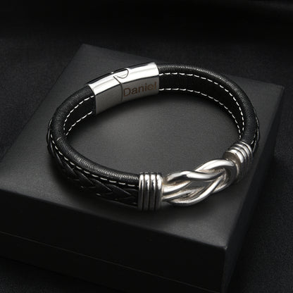 Ensemble de bracelets personnalisés nœud infini pour petit-fils