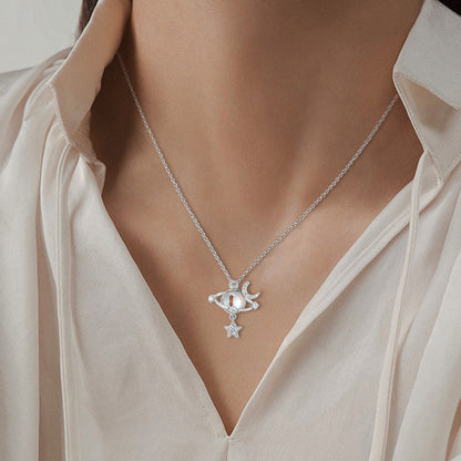 "My Special Star" Collier lune et étoile pour fille avec boîte LED de luxe