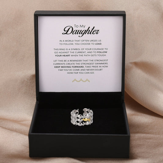 Bague "Nager à contre-courant" - Pour fille