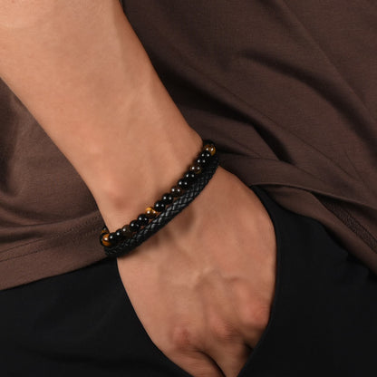 The Guardian - Bracelet de protection en œil de tigre pour fils