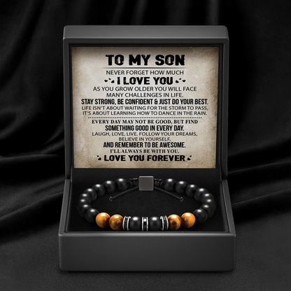 To My Son - Bracelet de protection en œil de tigre