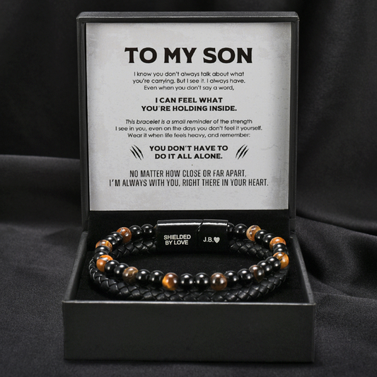 The Guardian - Bracelet de protection en œil de tigre pour fils
