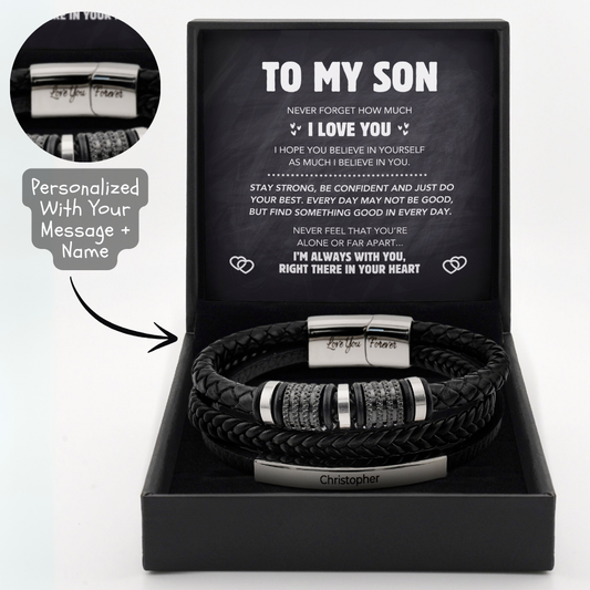 Son's Pride & Love Triple Stack Bracelet