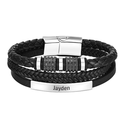 Always Loved, Son's Personalized Stack Bracelet (bracelet à mailles)