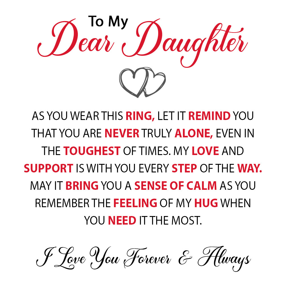 To My Daughter - Warm Embrace Hug Ring Set (Pour ma fille - Embrassade chaleureuse)