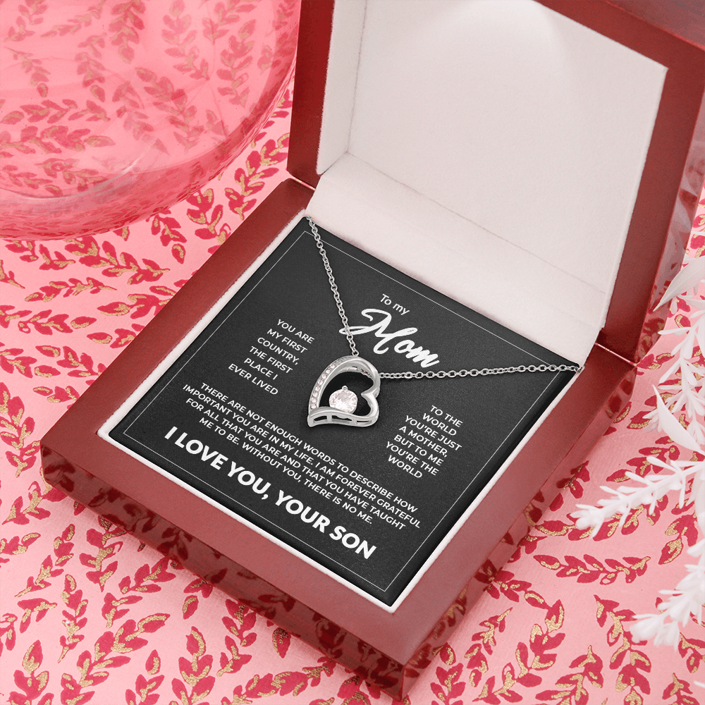 To My Mom - "Without You There Is No Me" Collier éternel