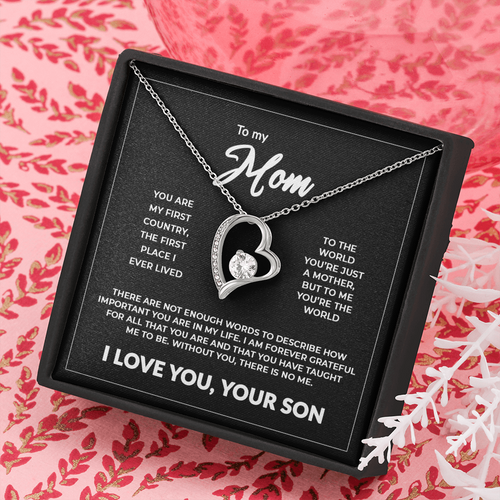 To My Mom - "Without You There Is No Me" Collier éternel